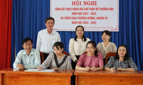 Thành phố Tây Ninh: Tổng kết công tác Hội Chữ thập đỏ trường học năm học 2021-2022