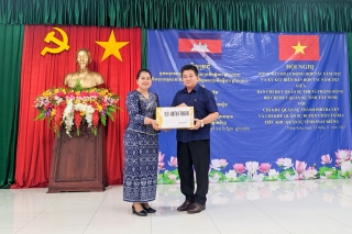 Ban CHQS thị xã Trảng Bàng: Tổng kết hoạt động hợp tác với Chi khu quân sự TP. Bavet và huyện Chanthrea (Campuchia)