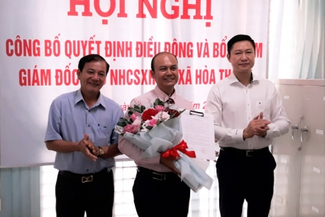 Ông Nguyễn Quốc Cường giữ chức Giám đốc Chi nhánh NHCSXH thị xã Hoà Thành