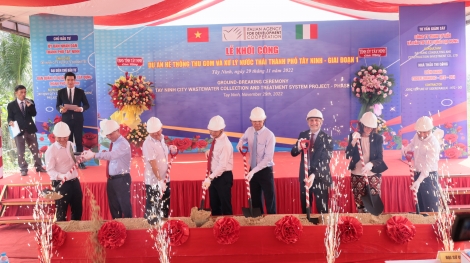 Khởi công nhà máy xử lý nước thải thành phố Tây Ninh - giai đoạn 1