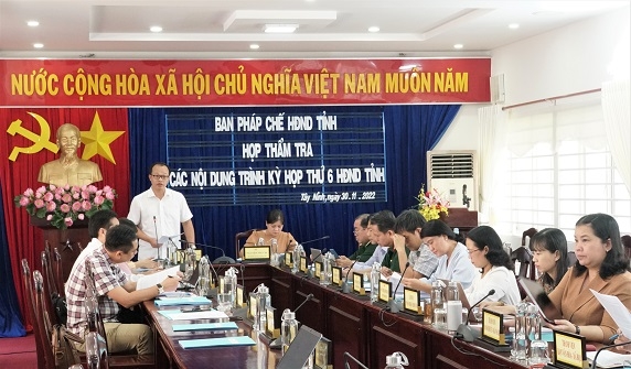 Ban Pháp chế HĐND tỉnh thẩm tra các nội dung trình kỳ họp thứ 6 HĐND tỉnh