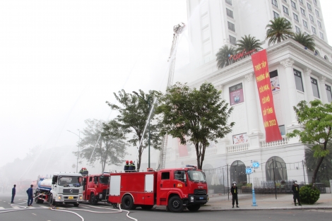 Công an tỉnh: Thực tập phương án cứu nạn, cứu hộ tại Công ty cổ phần Vincom Retail chi nhánh Tây Ninh