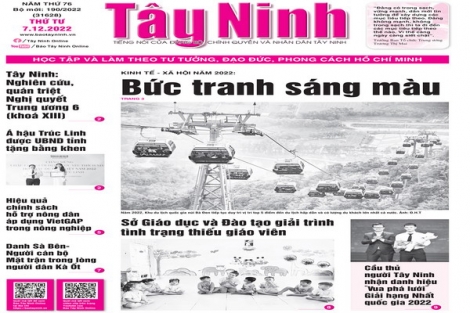 Điểm báo in Tây Ninh ngày 07.12.2022