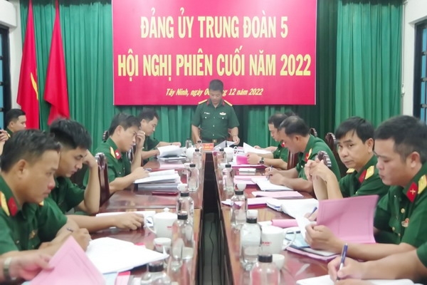 Đảng ủy Trung đoàn 5 (Sư đoàn 5): Hội nghị phiên cuối năm