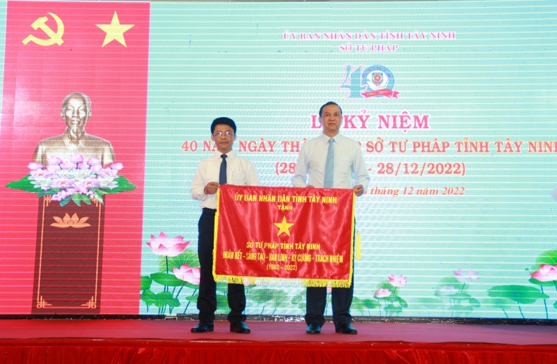 Kỷ niệm 40 năm Ngày thành lập Sở Tư pháp Tây Ninh: “Đoàn kết - Sáng tạo - Bản lĩnh – Kỷ cương - Trách nhiệm”