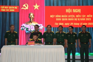 Bộ CHQS tỉnh: Hiệp đồng huấn luyện quân nhân dự bị năm 2023