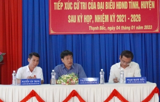 Tiếp xúc cử tri xã Thạnh Bắc, huyện Tân Biên