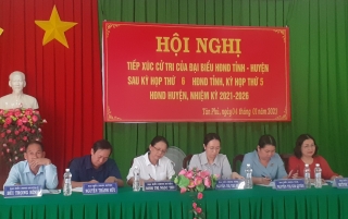 Đại biểu HĐND tỉnh, huyện tiếp xúc cử tri 2 xã Tân Hưng, Tân Phú