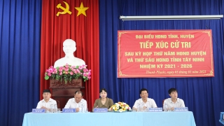 Phó Bí thư Tỉnh ủy Nguyễn Mạnh Hùng tiếp xúc cử tri xã Thanh Phước