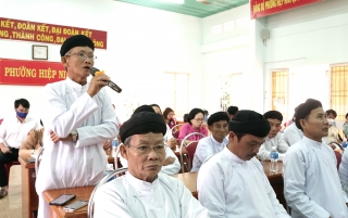 Đại biểu HĐND tỉnh và thành phố Tây Ninh tiếp xúc cử tri phường Hiệp Ninh