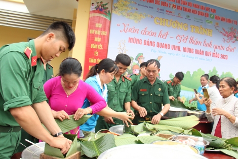 Trường sĩ quan Lục quân 2: Tổ chức chương trình “Xuân đoàn kết - Tết thắm tình quân dân” tại Tây Ninh
