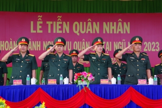 Lễ tiễn quân nhân hoàn thành nghĩa vụ quân sự tại ngũ năm 2023