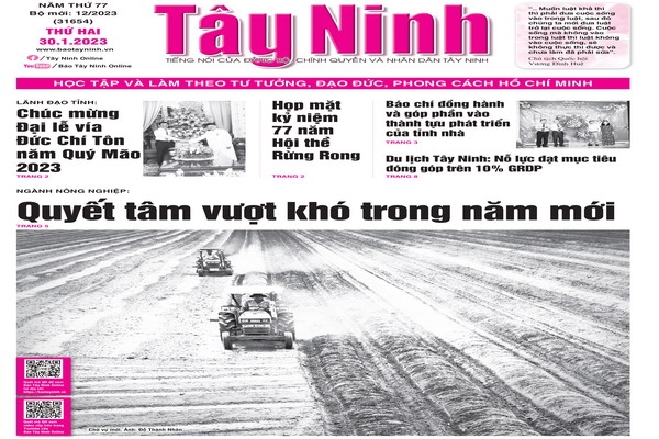 Điểm báo in Tây Ninh ngày 30.01.2023