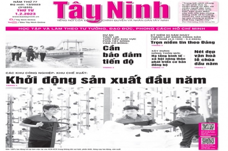 Điểm báo in Tây Ninh ngày 01.02.2023