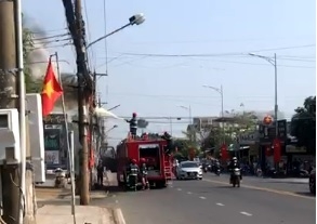 Kịp thời dập tắt vụ cháy dây điện ở thị xã Hoà Thành