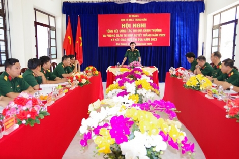 Sư đoàn 5: Cụm thi đua 3 Trung đoàn Bộ binh tổng kết phong trào thi đua quyết thắng năm 2022