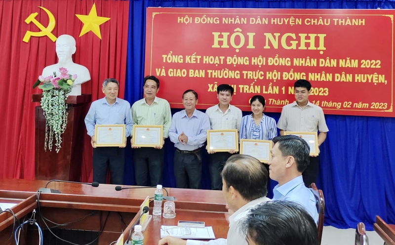 Châu Thành: Tổng kết năm 2022 và giao ban thường trực HĐND huyện, xã, thị trấn lần thứ I năm 2023