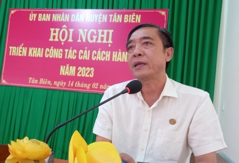 Huyện Tân Biên: Triển khai công tác cải cách hành chính năm 2023