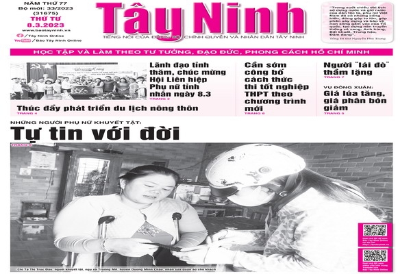 Điểm báo in Tây Ninh ngày 08.03.2023