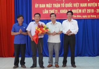 Tân Biên: Ông Nguyễn Văn Biên được bầu giữ chức Chủ tịch UBMTTQ Việt Nam huyện nhiệm kỳ 2019 - 2024