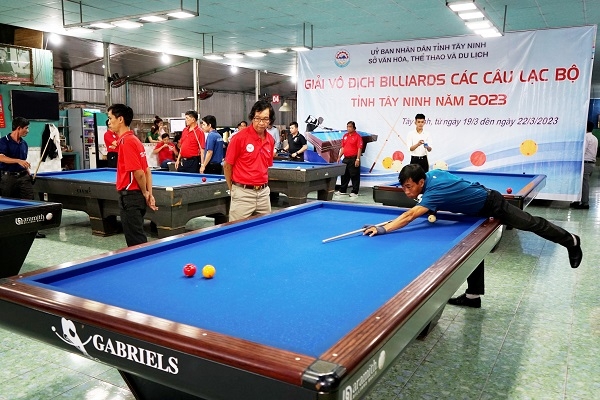 Khởi tranh Giải vô địch billiards các Câu lạc bộ tỉnh Tây Ninh năm 2023