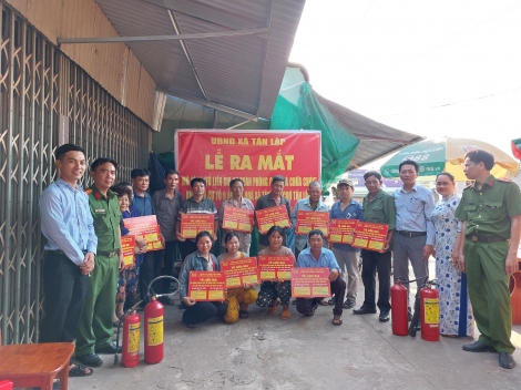 Tân Lập (Tân Biên): Ra mắt mô hình “Tổ liên gia an toàn phòng cháy, chữa cháy”