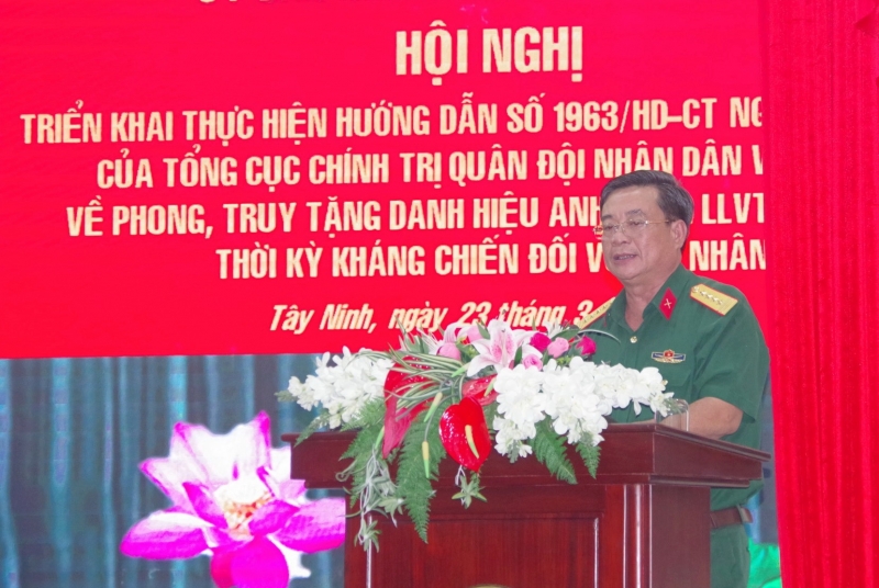 Triển khai hướng dẫn về phong, truy tặng danh hiệu Anh hùng Lực lượng vũ trang nhân dân thời kỳ kháng chiến đối với cá nhân