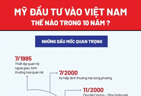 Mỹ đầu tư vào Việt Nam thế nào trong 10 năm?