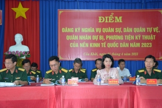 Bộ CHQS tỉnh: Kiểm tra điểm đăng ký nghĩa vụ quân sự tại Dương Minh Châu