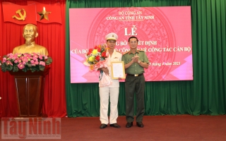 Đại tá Hồ Thành Hiên được bổ nhiệm giữ chức Phó Giám đốc Công an tỉnh