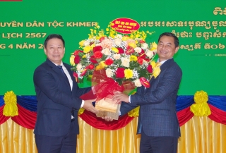 Chủ tịch UBND tỉnh Nguyễn Thanh Ngọc thăm, chúc tết tại tỉnh Tboung Khmum, Vương quốc Campuchia
