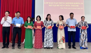 Châu Thành: Tổng kết lớp đào tạo tiếng Khmer khoá 14