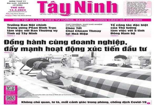 Điểm báo in Tây Ninh ngày 14.04.2023