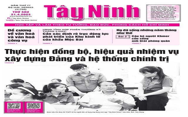 Điểm báo in Tây Ninh ngày 21.04.2023