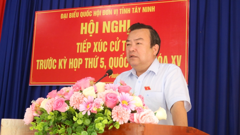 Tiếp xúc cử tri huyện Gò Dầu