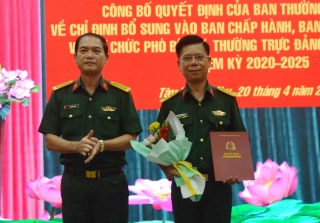 Đại tá Nguyễn Thanh Phong- Chính uỷ Bộ CHQS tỉnh giữ chức Phó Bí thư Thường trực Đảng uỷ Quân sự tỉnh nhiệm kỳ 2020-2025