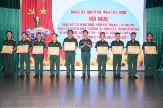 Bộ CHQS tỉnh: Tổng kết 12 năm thực hiện Chỉ thị số 124 của Thường vụ Quân ủy Trung ương