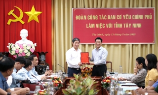 Đoàn công tác của Ban Cơ yếu Chính phủ làm việc với tỉnh Tây Ninh