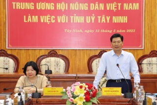Đoàn công tác Trung ương hội Nông dân Việt Nam làm việc tại Tây Ninh