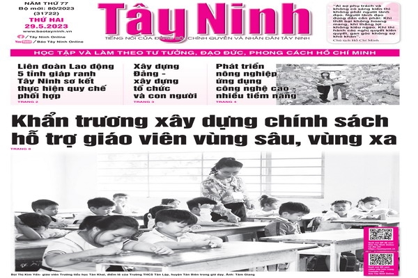 Điểm báo in Tây Ninh ngày 29.05.2023