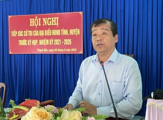Ông Võ Đức Trong- Phó Chủ tịch Thường trực UBND tỉnh: Tiếp xúc cử tri xã Thạnh Bắc huyện Tân Biên