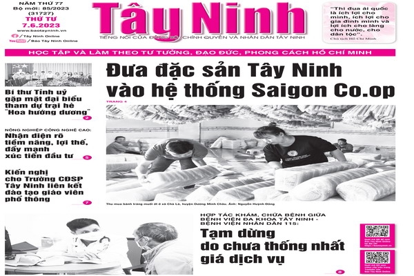 Điểm báo in Tây Ninh ngày 07.06.2023