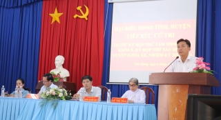 Đại biểu HĐND tỉnh, huyện: Tiếp xúc cử tri xã Cẩm Giang, huyện Gò Dầu
