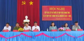 Bà Nguyễn Đài Thy- Phó Chủ tịch Thường trực HĐND tỉnh: Tiếp xúc cử tri xã Trường Tây và Trường Đông