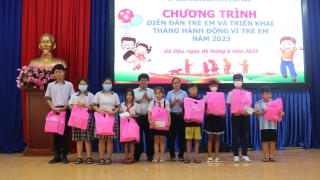 UBND huyện Gò Dầu: Tổ chức diễn đàn trẻ em và triển khai Tháng hành động vì trẻ em năm 2023