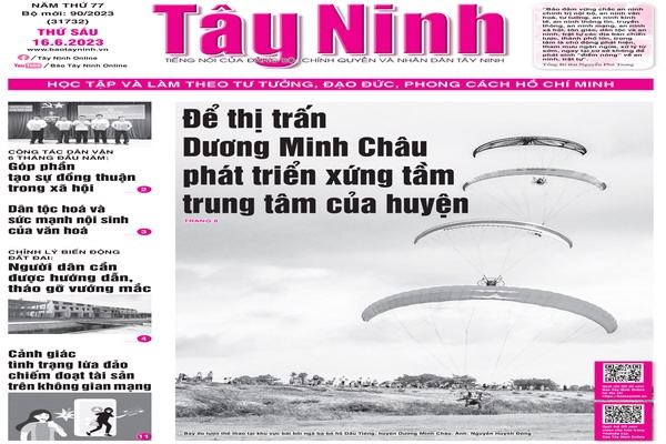 Điểm báo in Tây Ninh ngày 16.06.2023