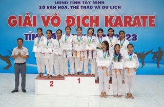 Kết thúc Giải vô địch Karatedo tỉnh Tây Ninh