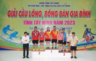 Tây Ninh tổ chức Giải cầu lông, bóng bàn gia đình năm 2023