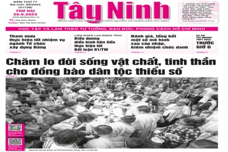 Điểm báo in Tây Ninh ngày 26.06.2023