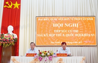 Đại biểu Quốc hội tiếp xúc cử tri thị xã Hoà Thành